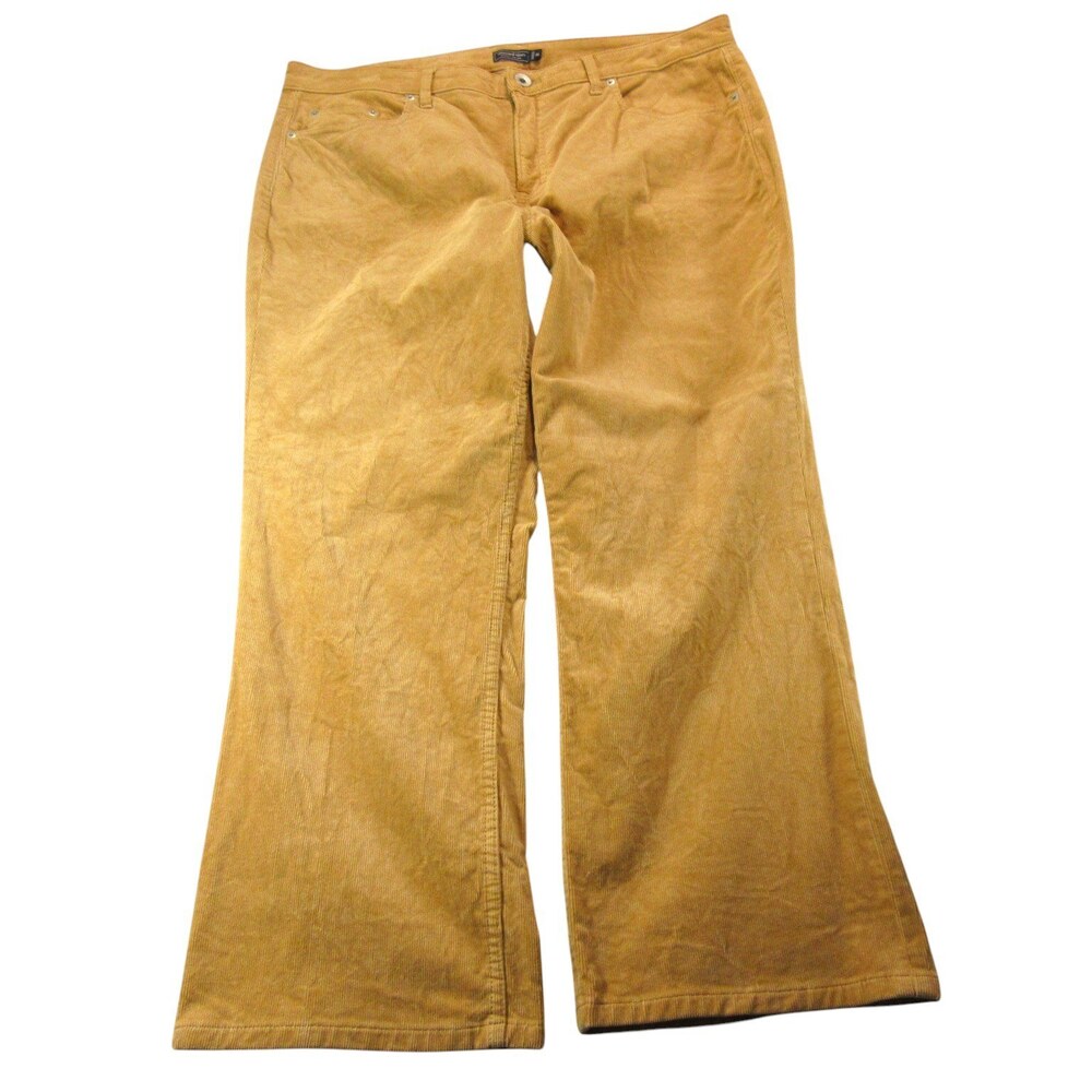 Vineyard Vines Womens Corduroy Pants 34 x 27 Tan Kick Flare Stretch Cotton - Picture 2 of 9